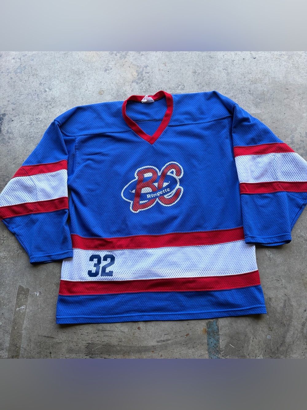 Vintage 80s British Columbia Ringette BC Hockey Jersey Defunct Team